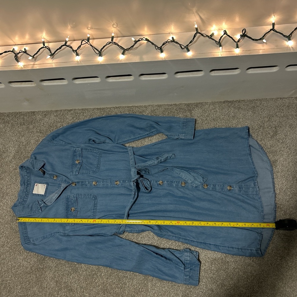 SO denim Long Sleeve Shirt Dress - Picture 7 of 7